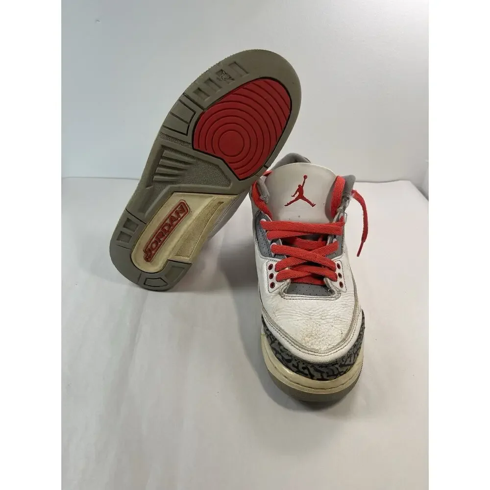 Nike Air Jordan 3 Retro Fire Red GS 5.5Y DM0967-160 Youth Sneakers